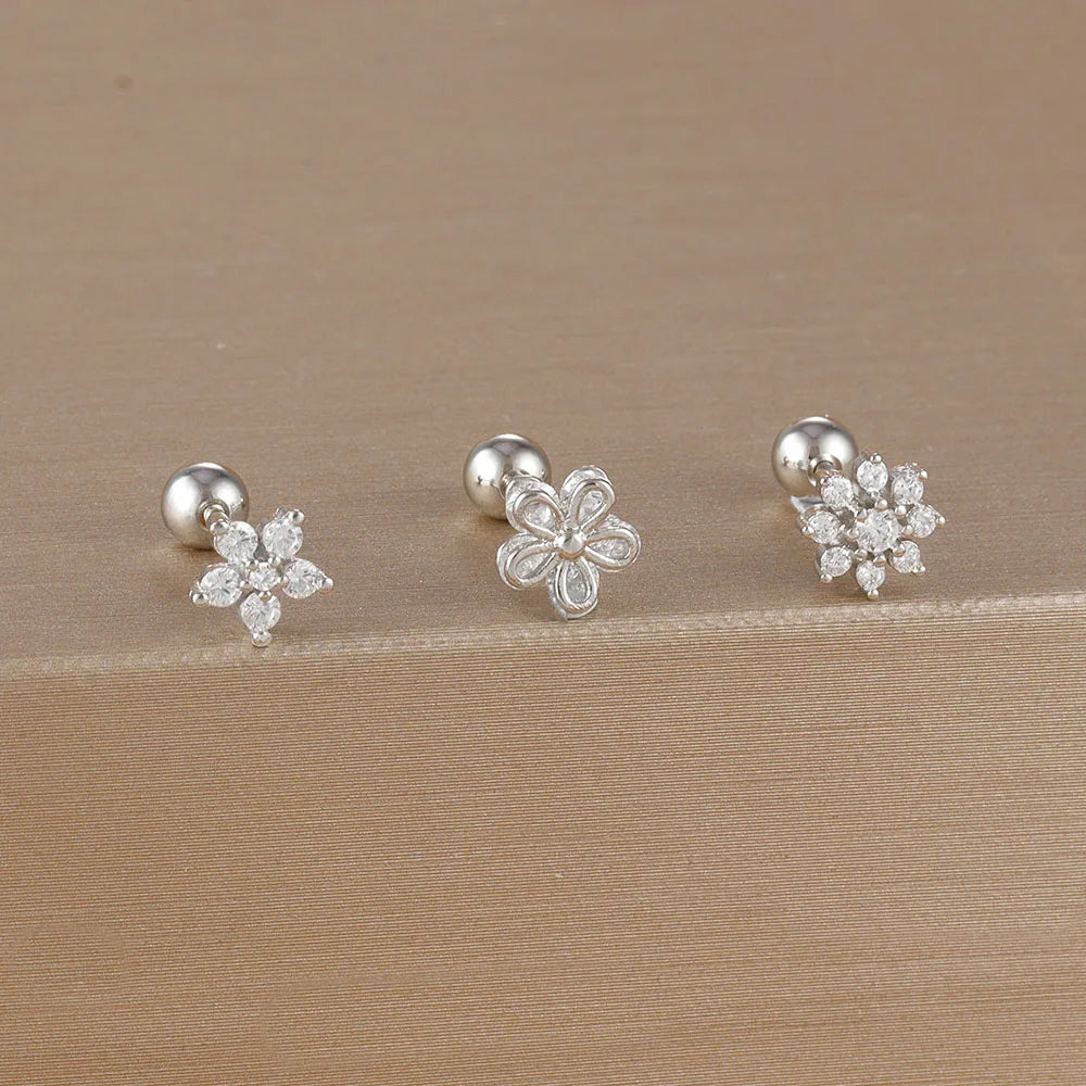 3PCS Crown Stud Earring Set for Women