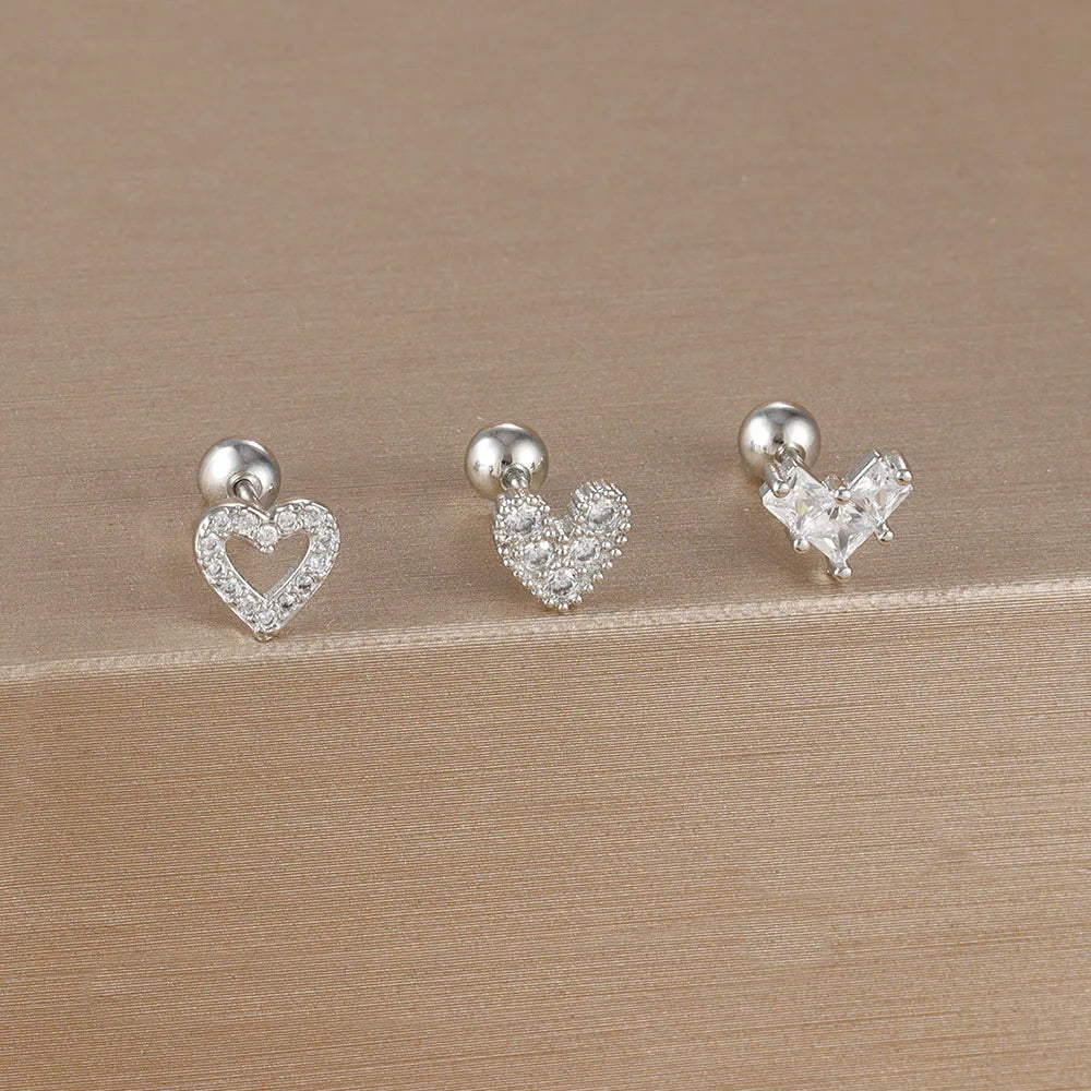 3PCS Crown Stud Earring Set for Women